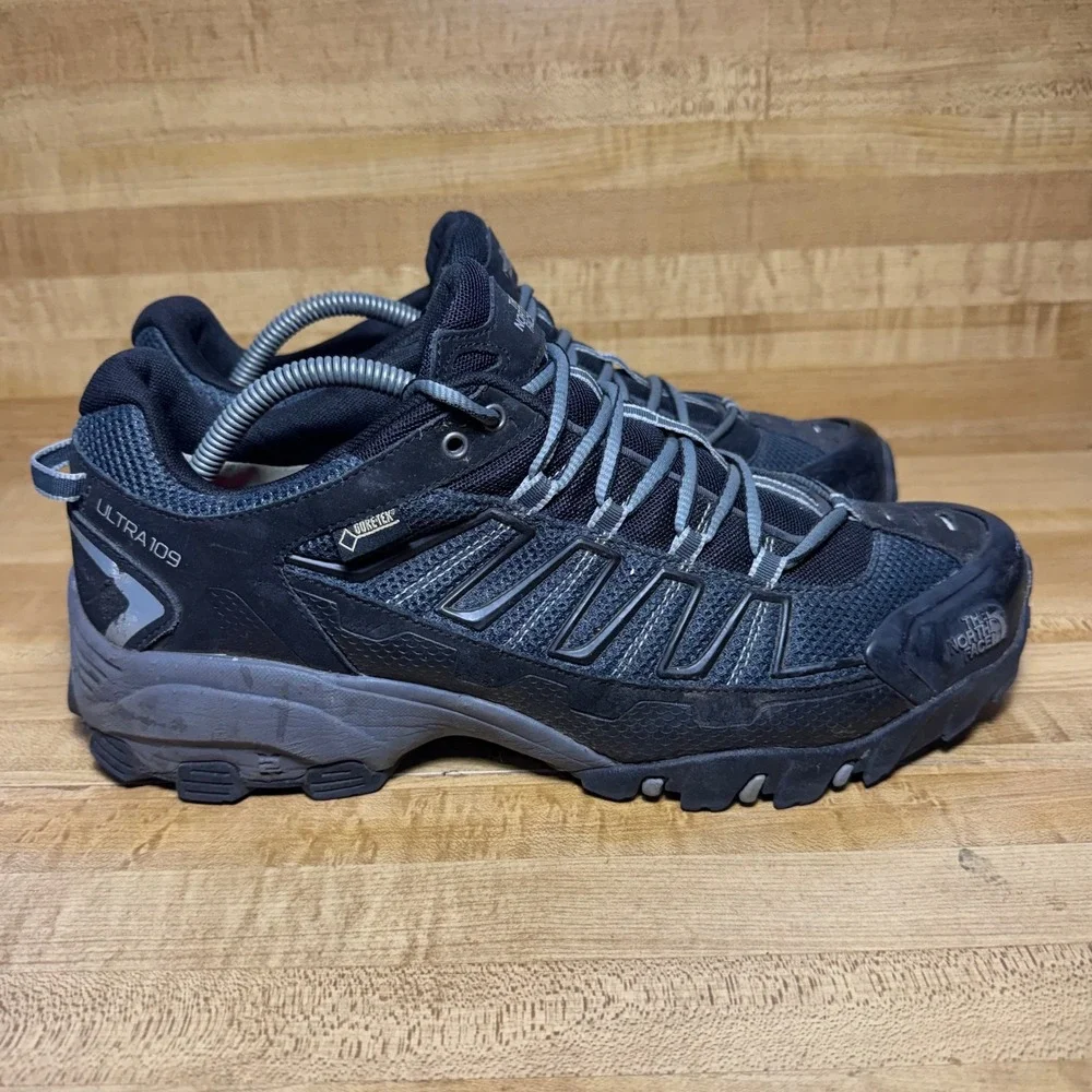The North Face Ultra 109 Gore-Tex Mens Trail Hiking Shoes Black size 10.5